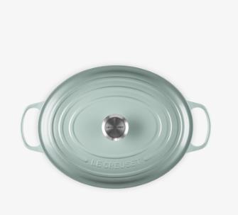 Le Creuset Bräter Sig 33cm Sea Salt Oval Le Creuset Bräter Sig 33cm Sea Salt Oval, Kochgeschirr, Topf, Holländischer Ofen, Festplatte