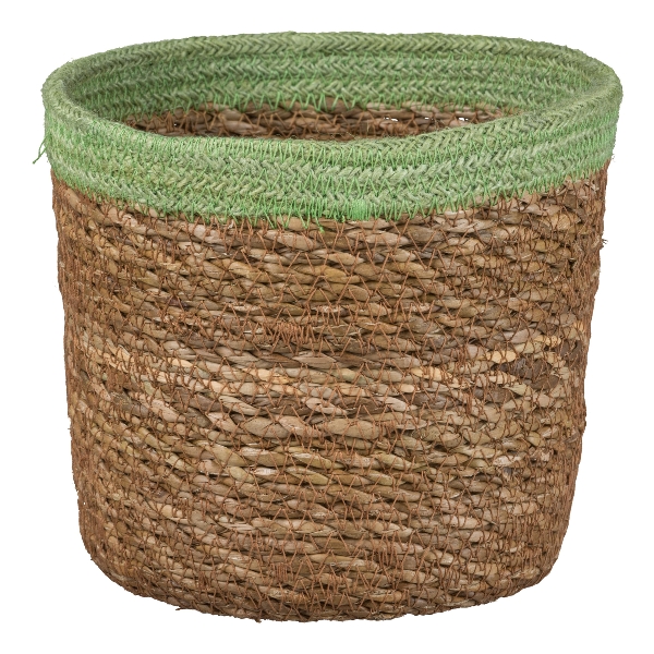 Jute-Baumwolle Topf konisch 5424016-54 in Grün, korb, geflecht, naturfaser, aufbewahrung, dekor