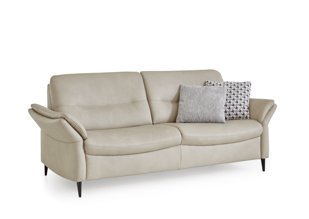 Hukla Polstergarnitur HU-SF24080 in Leder Doppio pearl Polstergarnitur, Couch, Mobiliar, Kissen, Dekoration für Zuhause