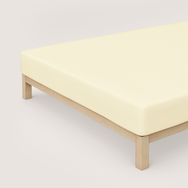 Schlafgut Pure Spannbettlaken ca. 180x200-200x220cm in Farbe Yellow Light