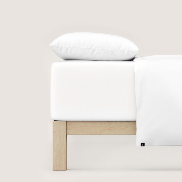 Schlafgut Pure Boxspring Spannbettlaken ca. 140x200-160x220cm in Farbe Full-White