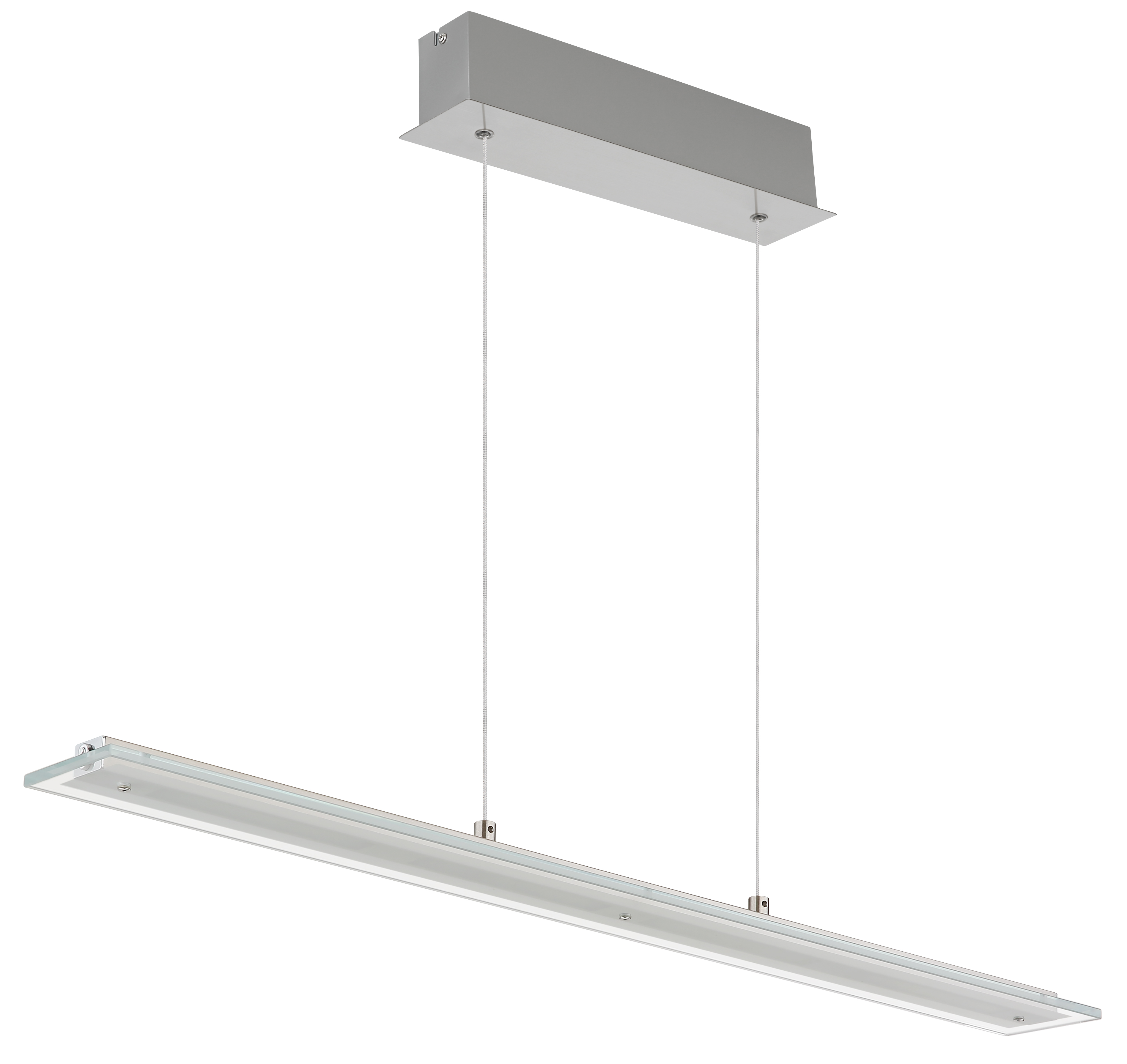 LED-Hängeleuchte in Fb. Nickel Matt LED-Hängeleuchte in Fb. Nickel Matt, hängende Leuchte, lineare Leuchte, LED-Leuchte, stahloptik, Unterbau-Deckenleuchte