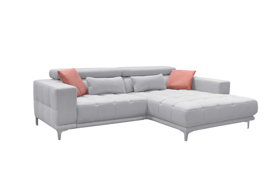 Polsterecke 7536 ca. 278x192cm in Stoff Agate grey