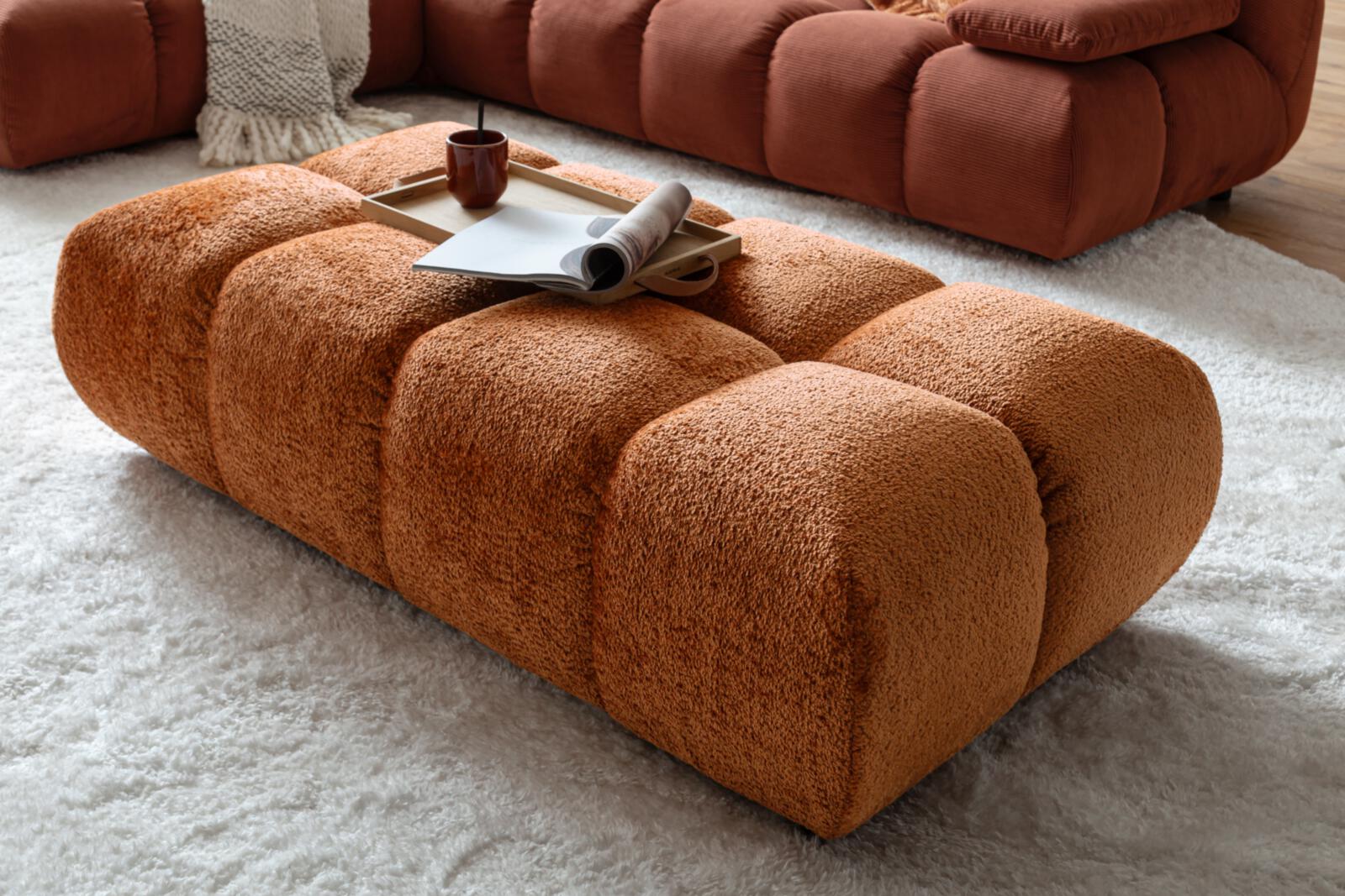 Hockerbank groß in Stoff Shaun rusty PG. 3/8, Moebel