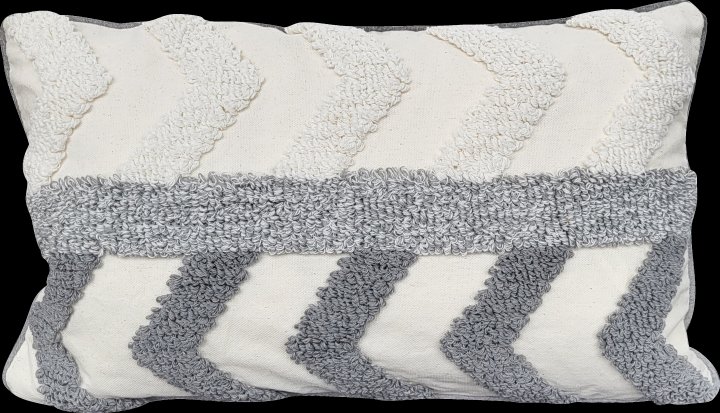 Kissenhülle, ca. 30x50cm Johanna in weiß-grau Kissenhülle, ca. 30x50cm Johanna in weiß-grau