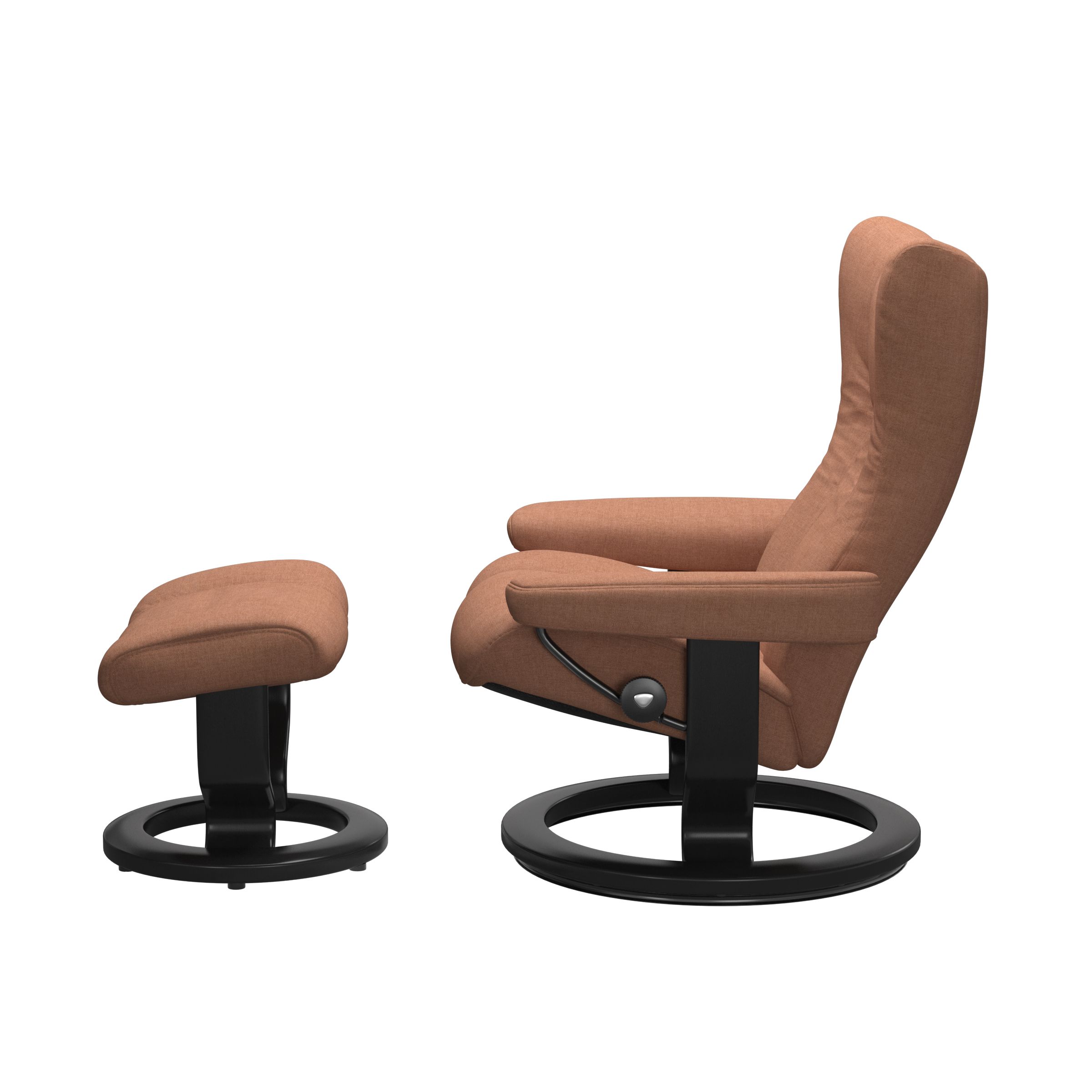 Stressless Sessel mit Hocker WING in Dahlia Spice, Sessel, Bequemer Sessel, Memory-Sessel, Stuhl mit Fußstütze, Bezug braun