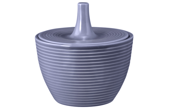 Seltmann Weiden Zuckerdose 0,27 l mit Relief Beat 3 Fliederblau 
