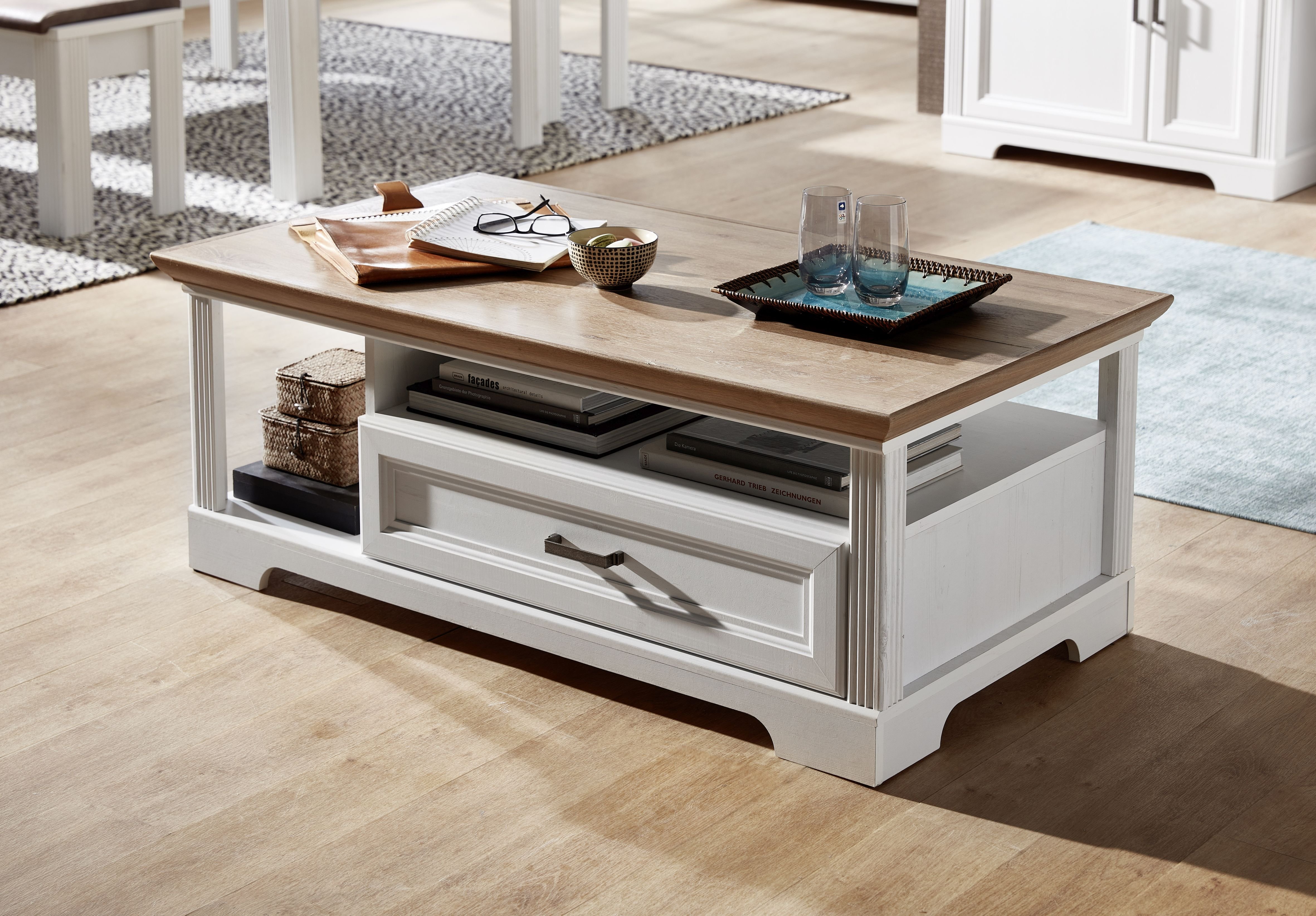Innostyle Couchtisch Jasmin in Pinie hell/Artisan Eiche, 120 x 67 cm