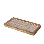 Boltze Servierplatte Riffley, 40.5cm RIFFLEY in Mango braun/weiß