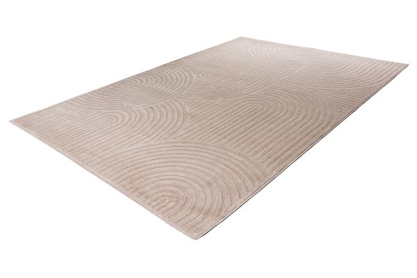 Webteppich GALA ca. 80x150cm in Farbe beige, Teppich, Rundungen, Kuschelteppich, Beige, Flachgewebe