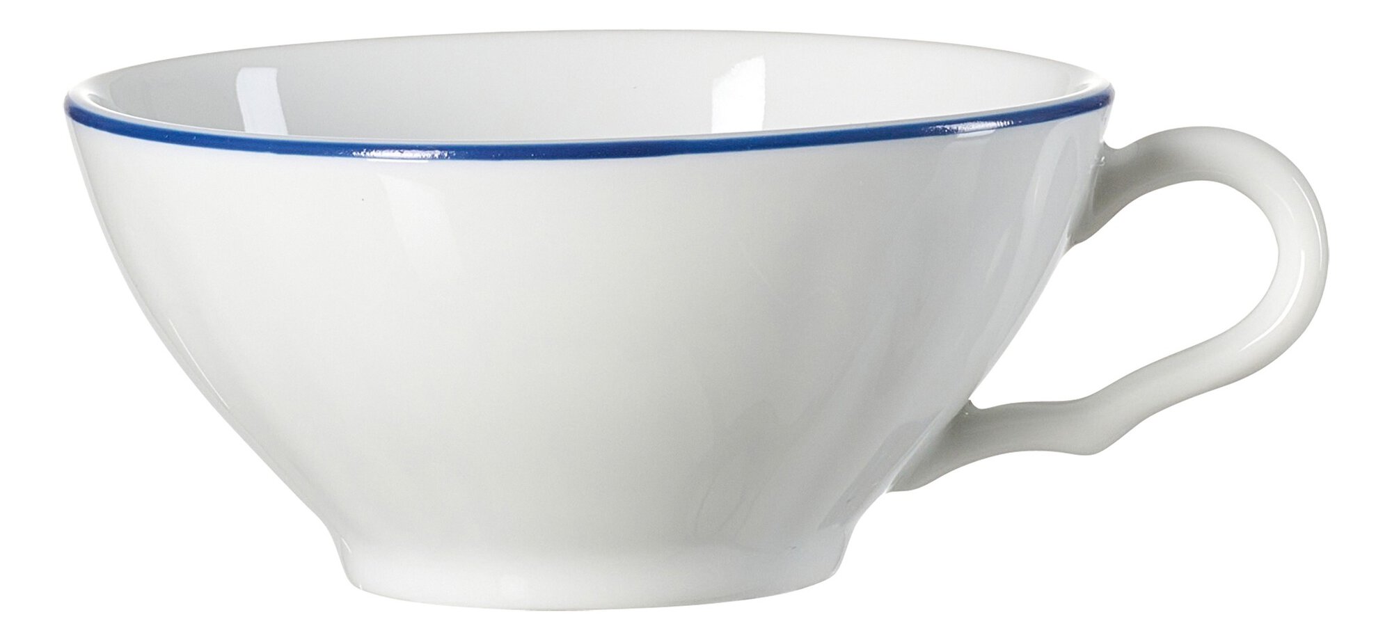 Ritzenhoff & Breker Tee-Obertasse OSTFRIESE 100ml aus Porzellan blau/weiß Ritzenhoff & Breker Tee-Obertasse OSTFRIESE 100ml aus Porzellan blau/weiß, Tasse, Porzellantasse, weiße Tasse, blaues Rand, Haken-Griff