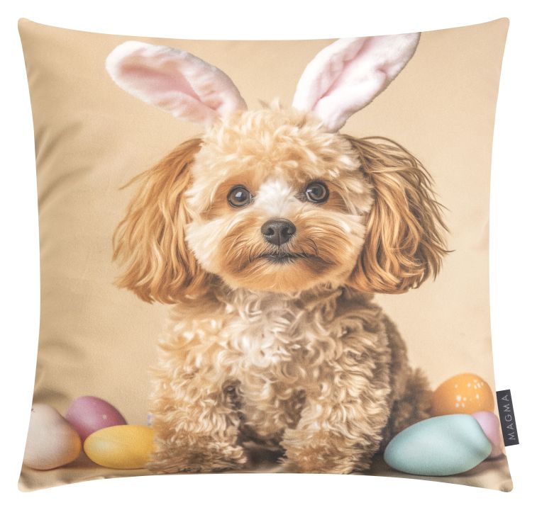 Magma Heimtex Kissen EASTER PARTY ca. 45x45cm in Farbe Dog Magma Heimtex Kissen EASTER PARTY ca. 45x45cm in Farbe Dog, Kissen, Dekoration für Zuhause, Hund, Säugetier, Haustier