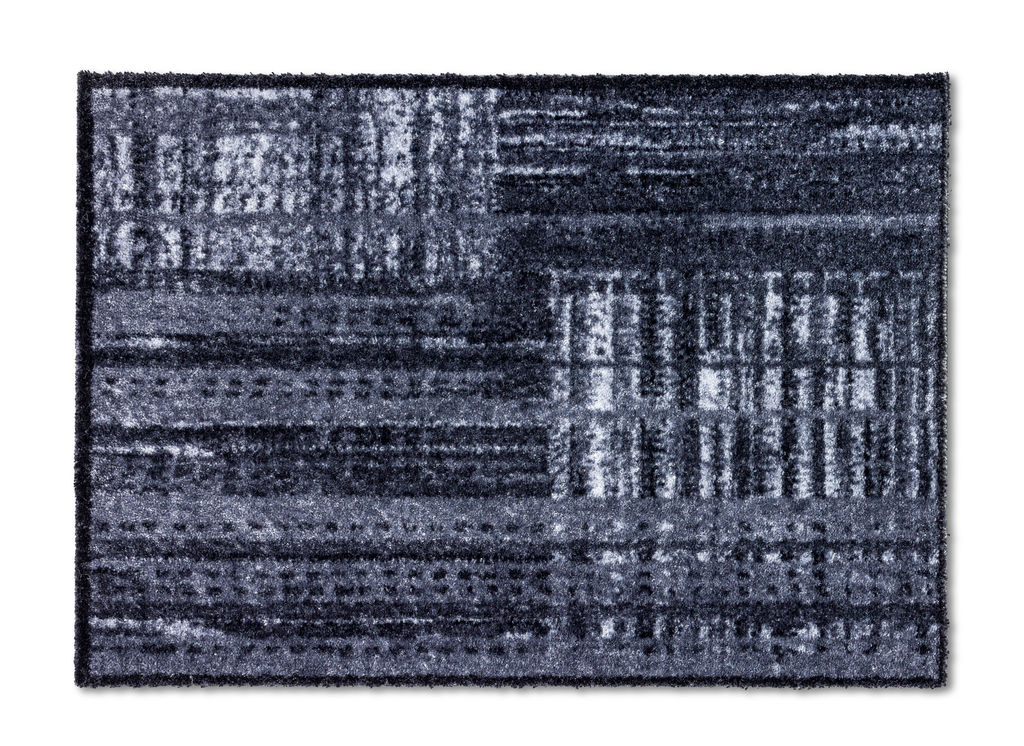 Golze & Söhne Türmatte Pure und Soft ca. 50x70cm in Farbe Textur grau , rug, doormat, abstract pattern, textured, dark blue