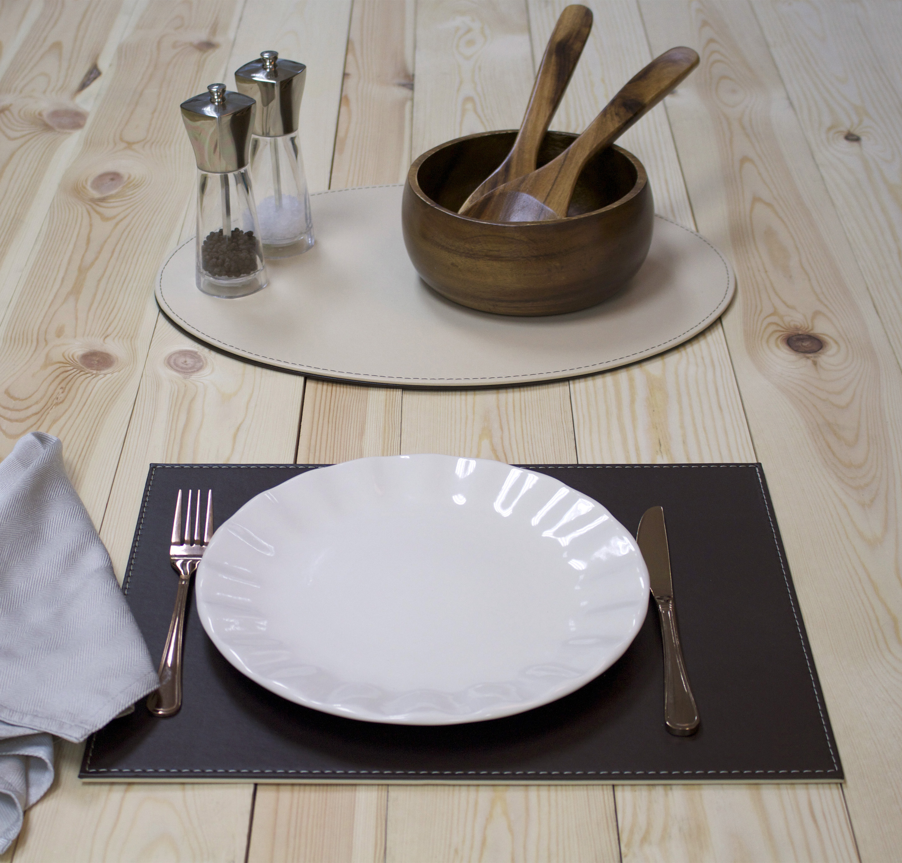 Profino DUO - Platzset rechteckig, schokobraun/creme