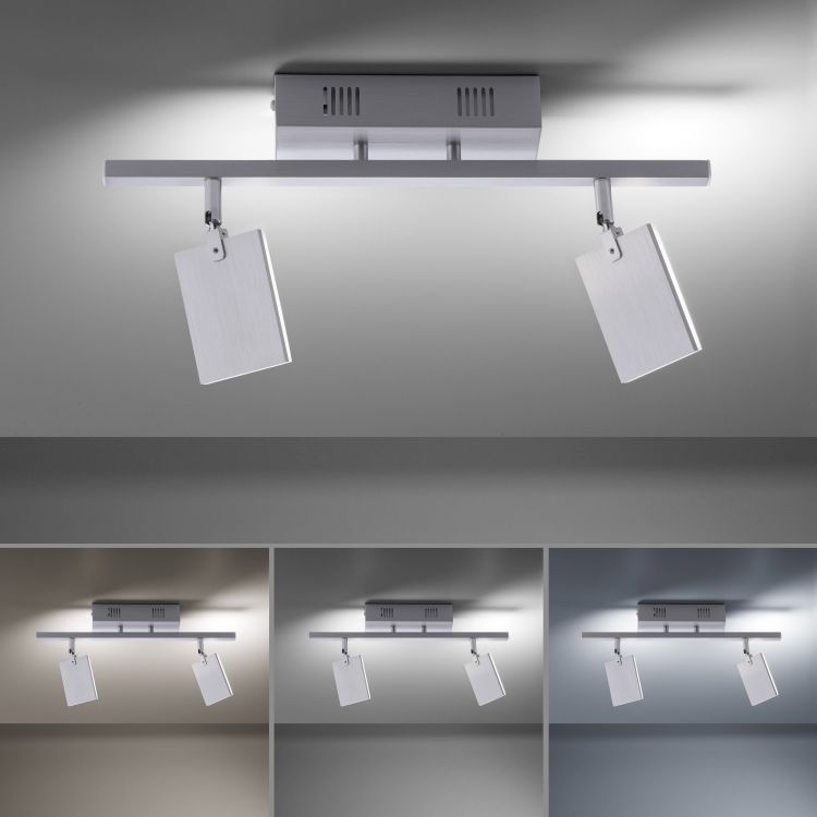 Paul Neuhaus LED-Deckenleuchte PURE MIRA 2-flammig in Farbe aluminium Paul Neuhaus LED-Deckenleuchte PURE MIRA 2-flammig in Farbe aluminium