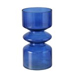 Boltze Vase Nelika in Farbe Glas lackiert blau