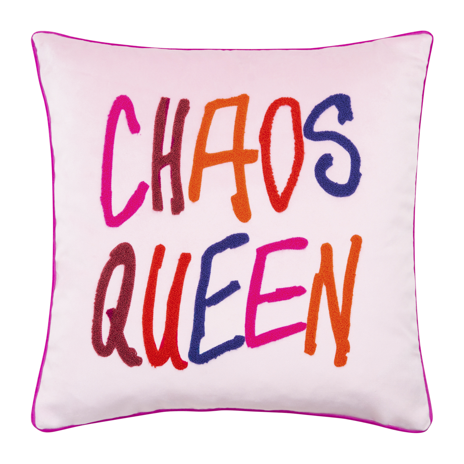 Pad Kissenhülle LETTERS ca. 40x40cm in Farbe rose, kissen, Kissenbezug, pillow, textil, CHAOS QUEEN