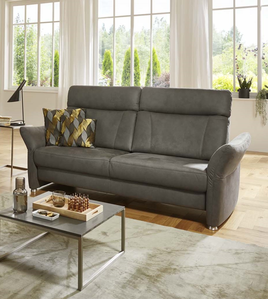 Polipol 2,5-Sitzer groß PP-PF24014 ca. 204x91cm in Stoff Deluxe anthrazit, Couch, Mobiliar, Innenarchitektur, Inneneinrichtung, Tabelle