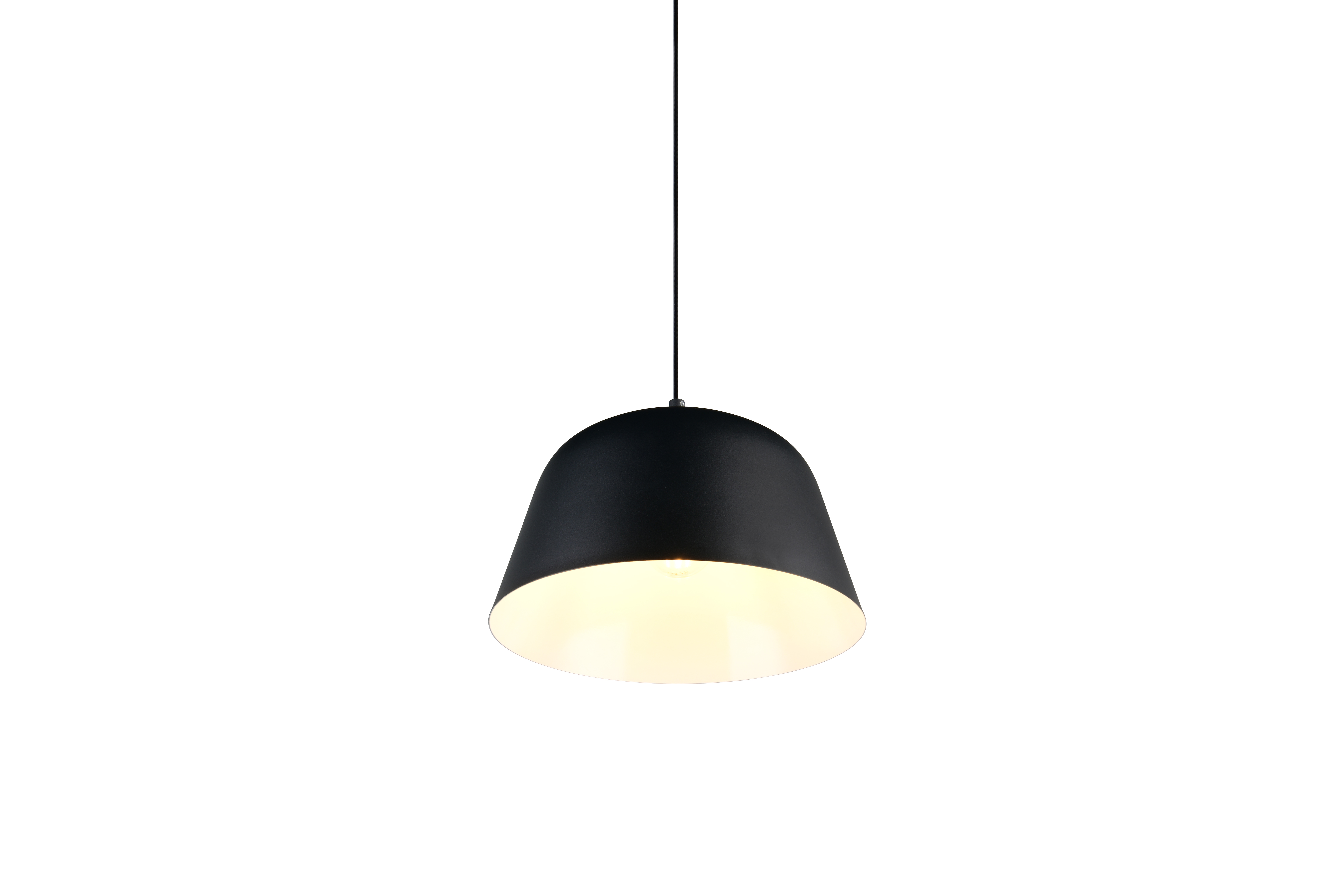 Reality Leuchten Pendelleuchte TOVA in schwarz matt, Metall schwarz, Lampe, Leuchte, Kronleuchter
