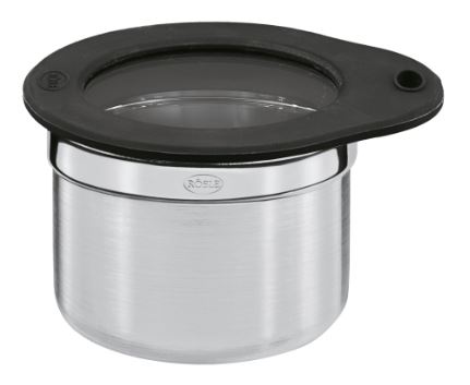 Rösle Dose mit Frischhaltedeckel 6cm , Edelstahl, eingelassenes Licht, Lichtinstallationen, Beleuchtung, Boden