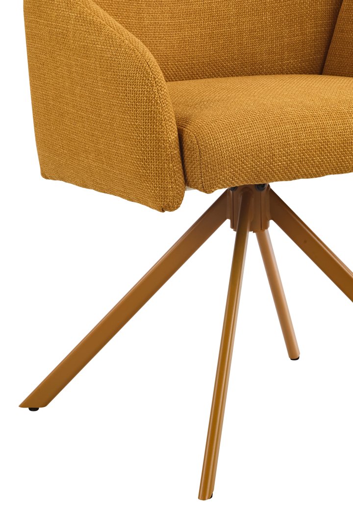 Hela Stuhl Holly S Hela Stuhl HOLLY S ca. B56,5 H84 T61 cm in Stoff Björn gelb, Sessel, Bezug, Stoff, Stahlbeine, Gondelstuhl