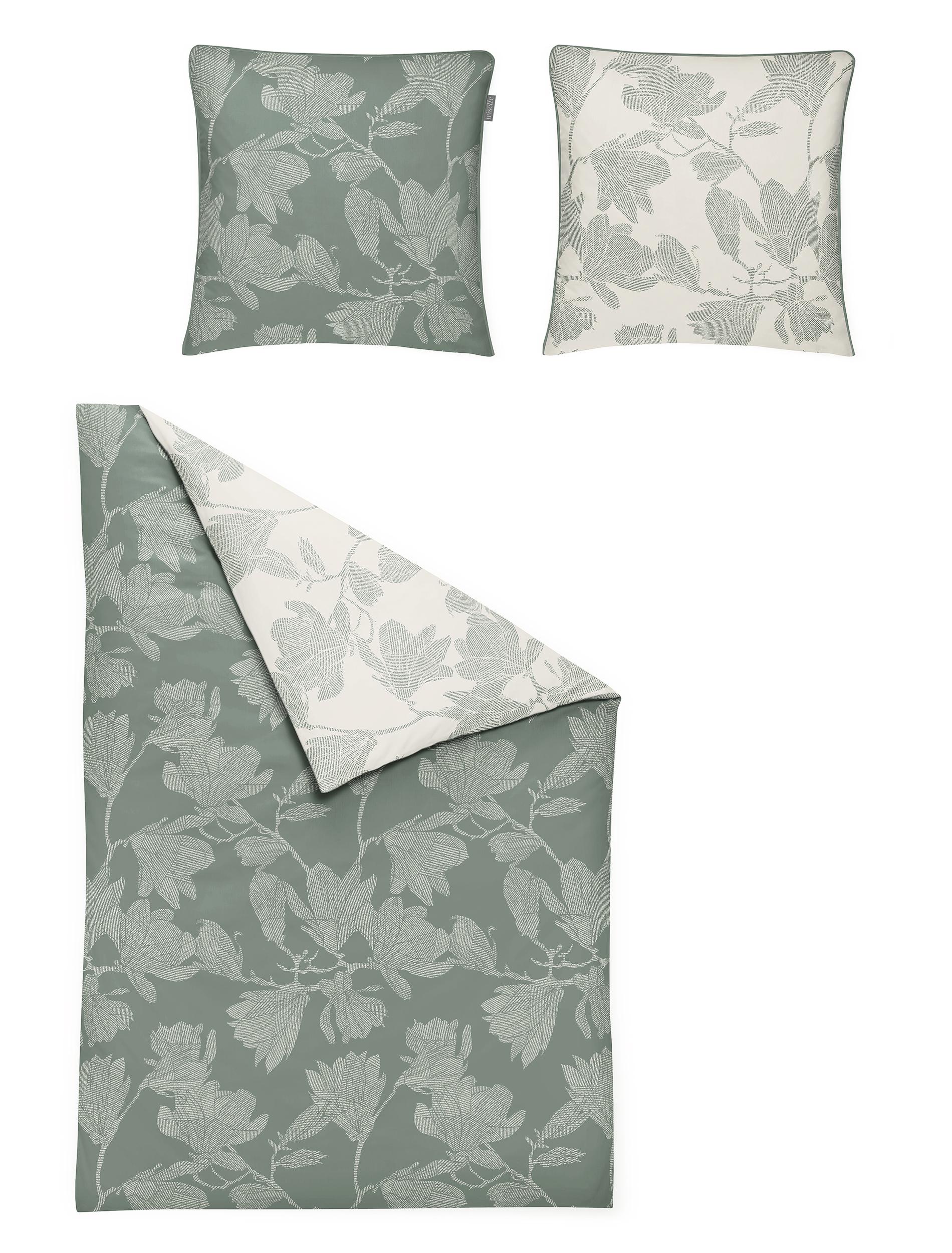 Irisette Mako-Satin Bettwäsche GLAMOUR ca. 155x220cm in Farbe salbei