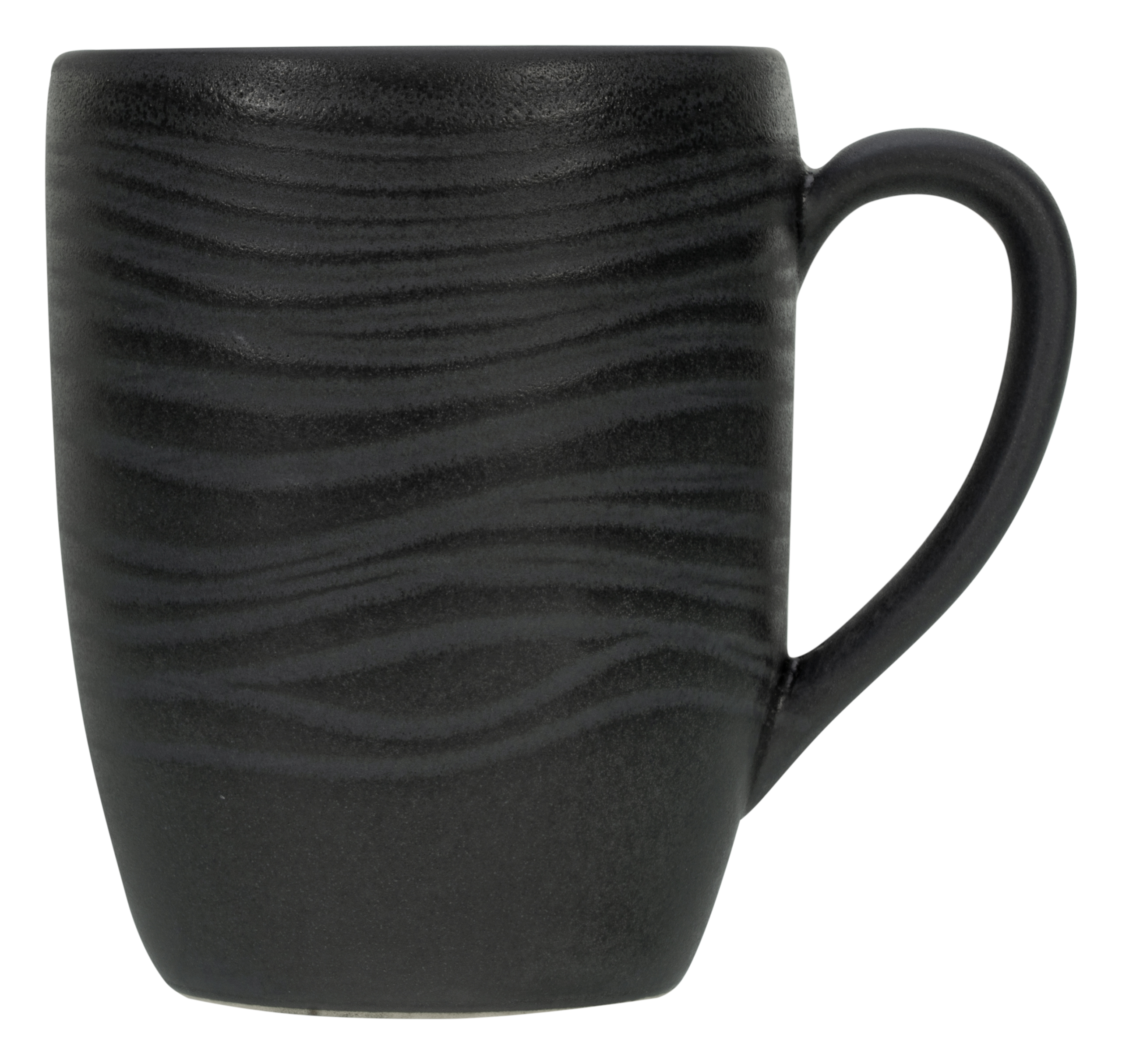 CreaTable Kaffeebecher Lava Stone in Farbe Schwarz matt, Pokal, Töpferei, Getränk, Kaffee, Kaffeetasse