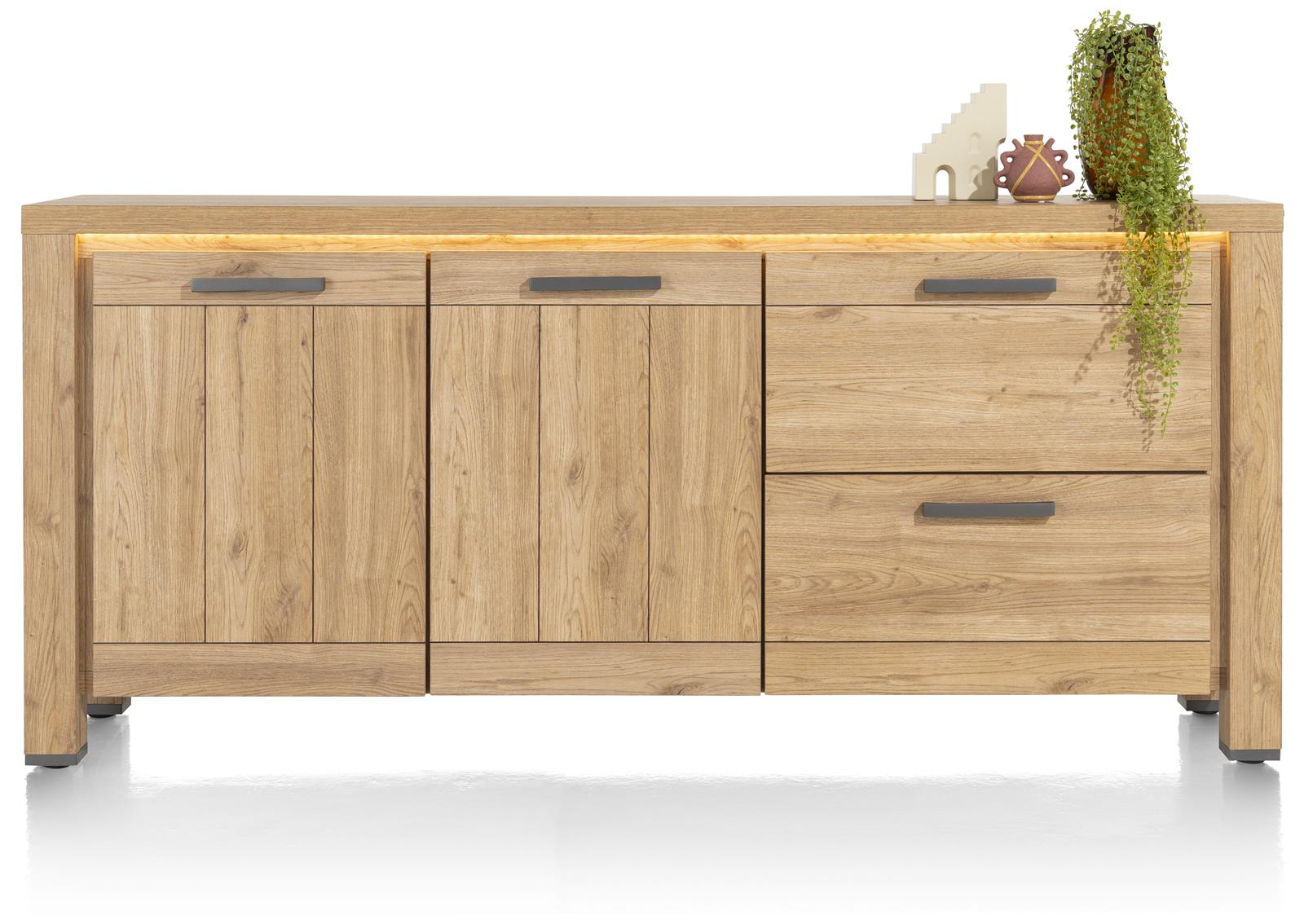 Henders & Hazel Sideboard DELMONTE ca. B190 H85 T42 cm in Eiche natur furniert Henders & Hazel Sideboard DELMONTE ca. B190 H85 T42 cm in Eiche natur furniert