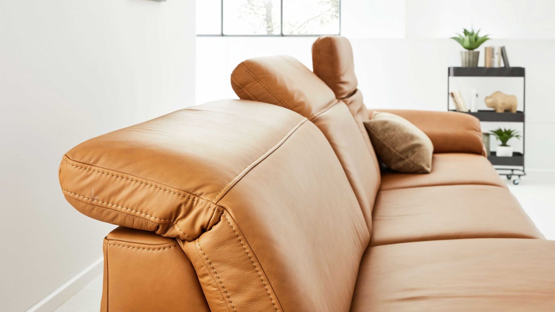 Interliving Rundecke INTERLIVING 4054 ca. 1786x347cm in Vivre / Vivre kurkuma, Sofa, Leder, Bronze, Sessel, Wohnzimmer