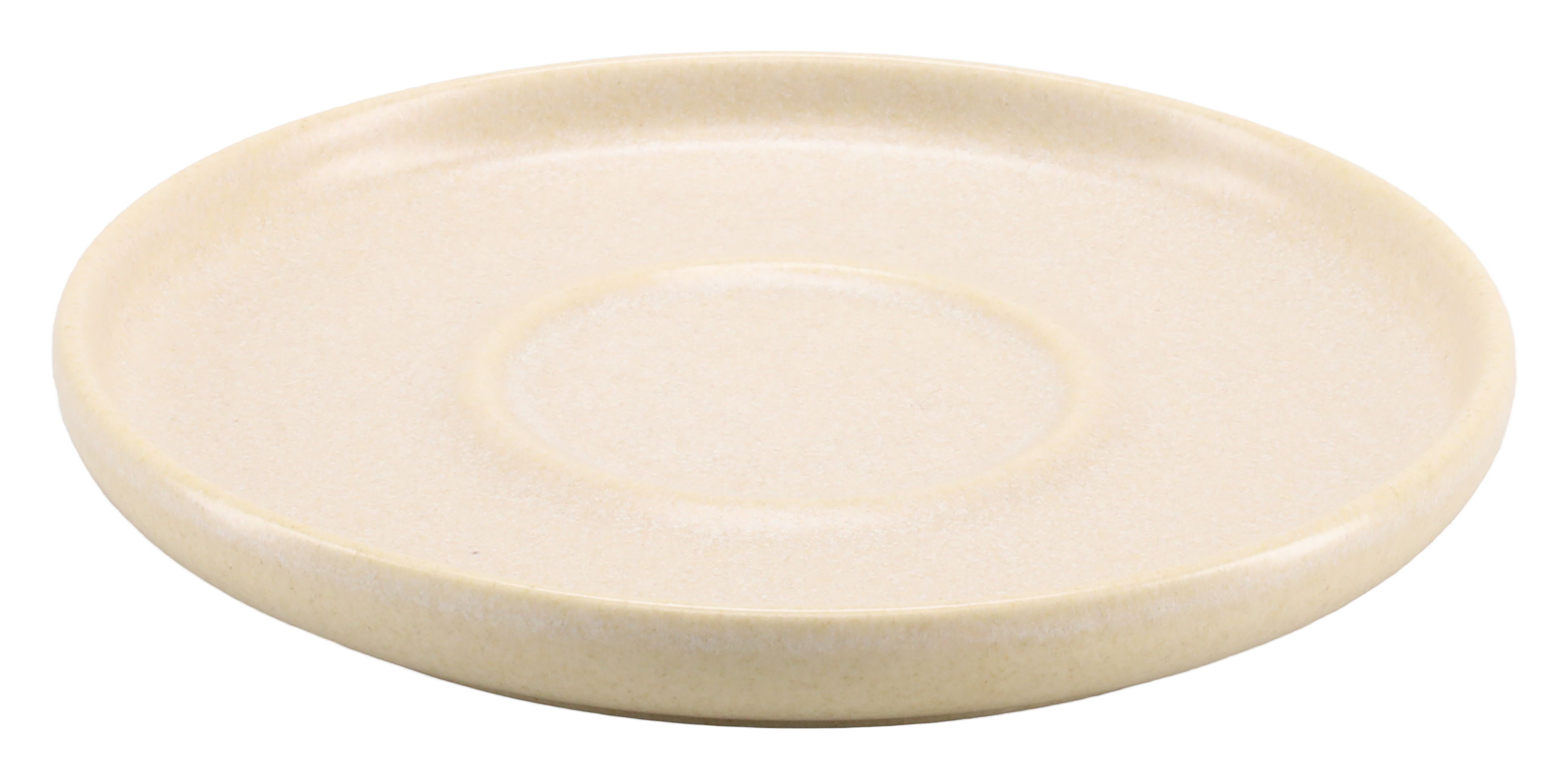 CreaTable Untertasse Uno in Farbe sand, Porzellan-Schale, ovale Schale, cremefarbig, Schüssel, Steinzeug