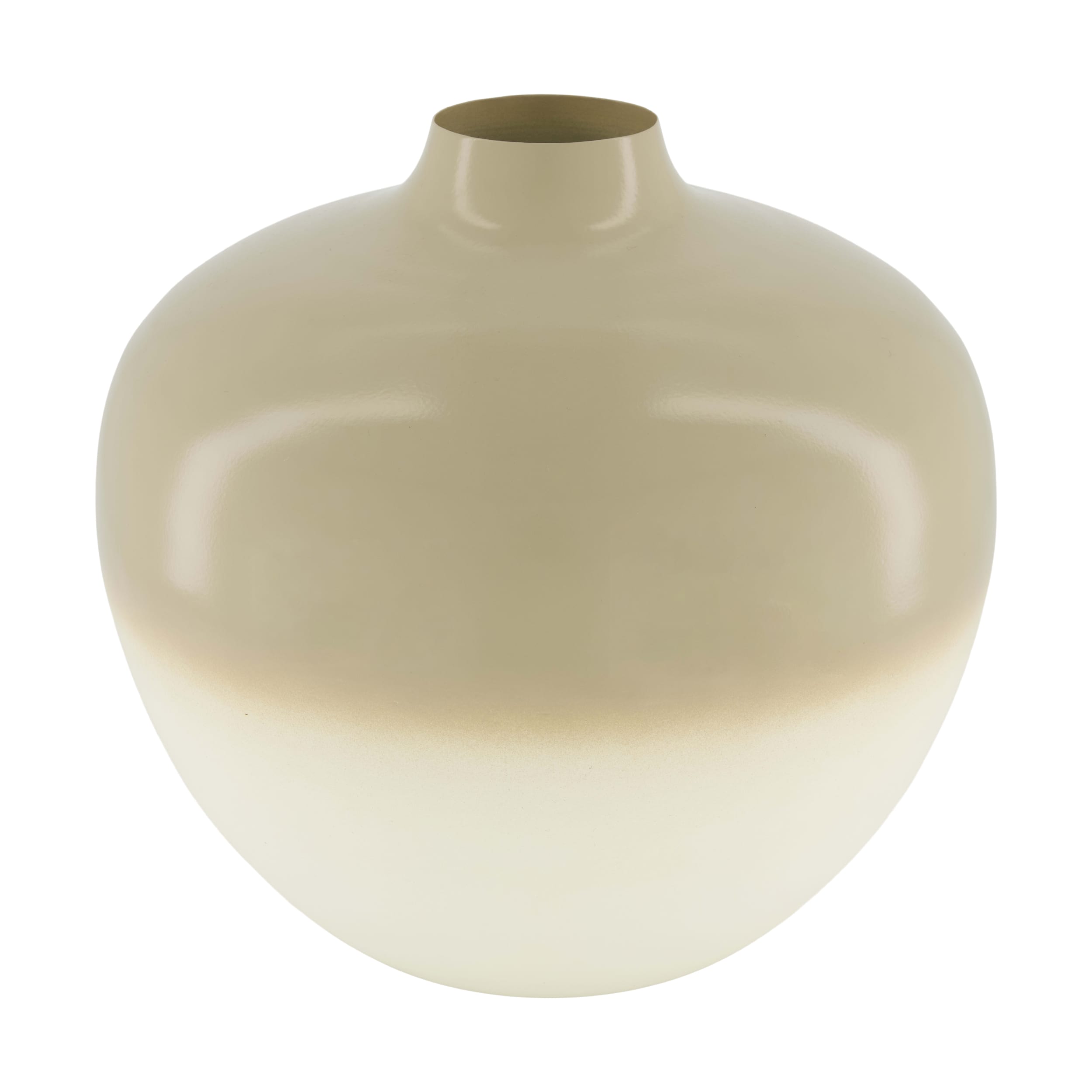 Dijk Natural Collections Vase in Farbe taupe/white, Vase, Keramik, Beige, Runde Form, Glänzende Oberfläche