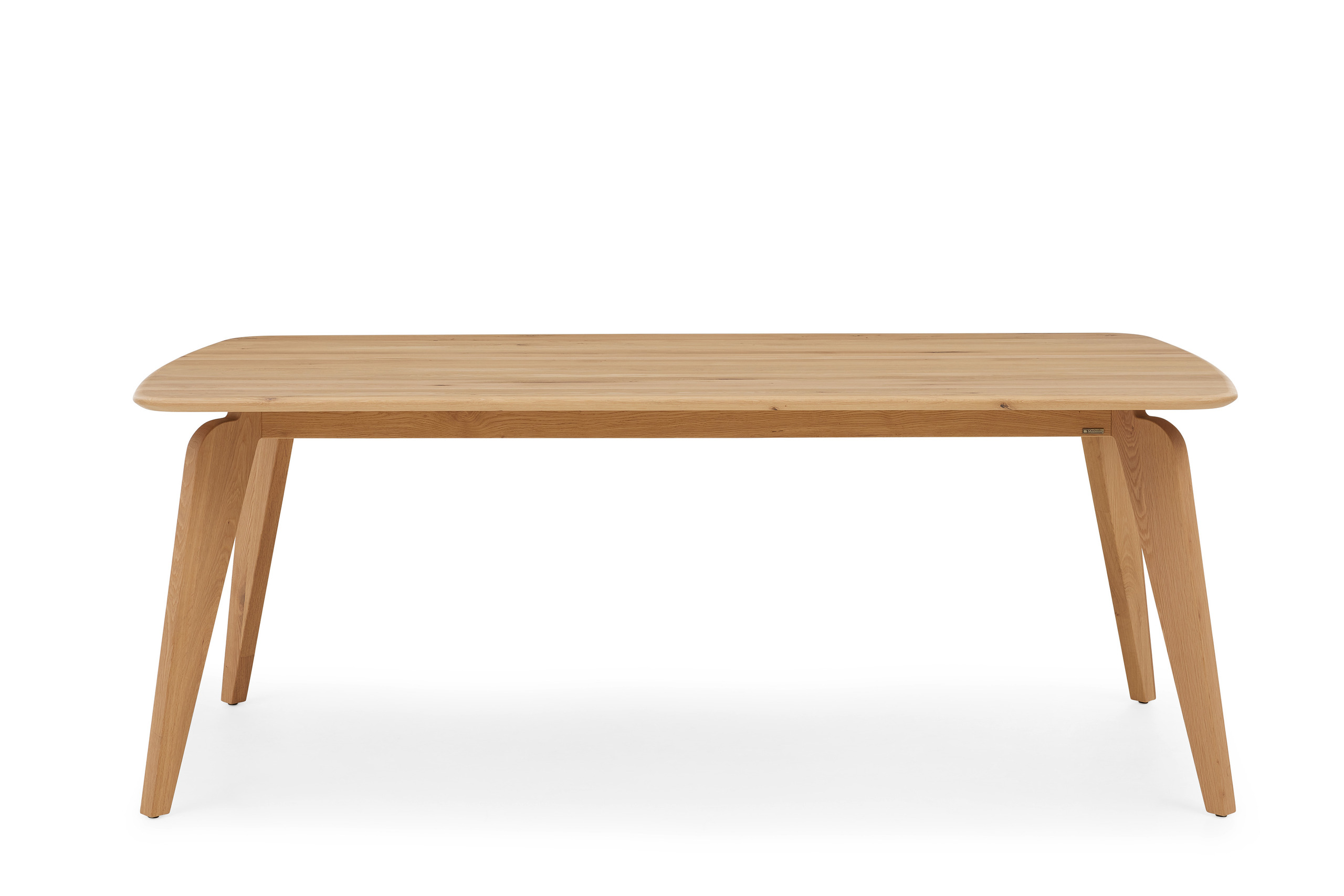 Musterring Esstisch TJARK in Eiche massiv satin matt lack., Esstisch, Holz, Eiche, gerades Rechteck, gedrehte Beine