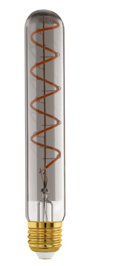 Eglo Leuchten LED-Leuchtmittel SMOKY in Farbe Grau, Glühlampe, Spiralfaden, Klarglas, E27 Sockel, Vintage Stil