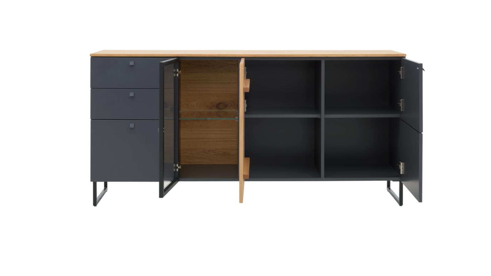 Interliving Sideboard INTERLIVING-5605 B/H/T ca.183x87x42cm in Lack quarzgrau Interliving Sideboard INTERLIVING-5605 B/H/T ca.183x87x42cm in Lack quarzgrau