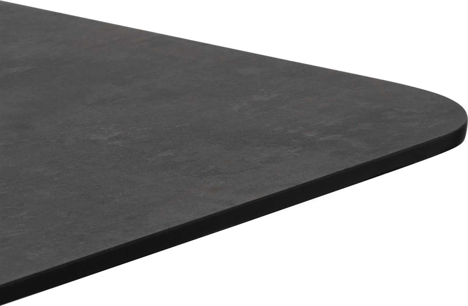 Coco Maison Bistrotisch COCO MAISON ca. B120 H77 T75 cm in Platte HPL grau/schwarz