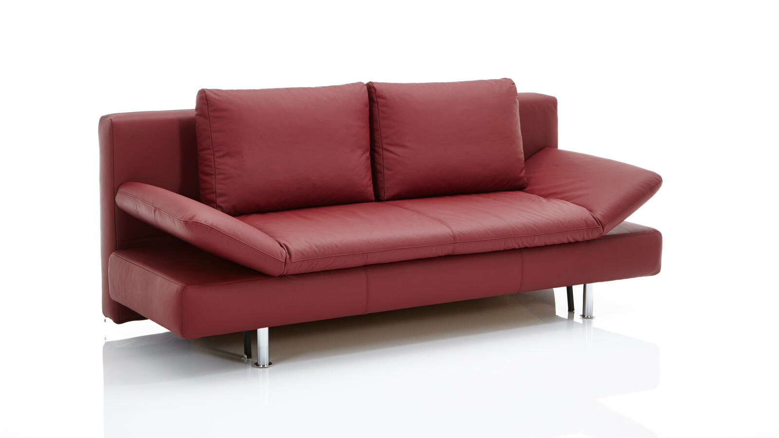 Restyl Schlafsofa MIA ca. 140x200cm in Leder weinrot