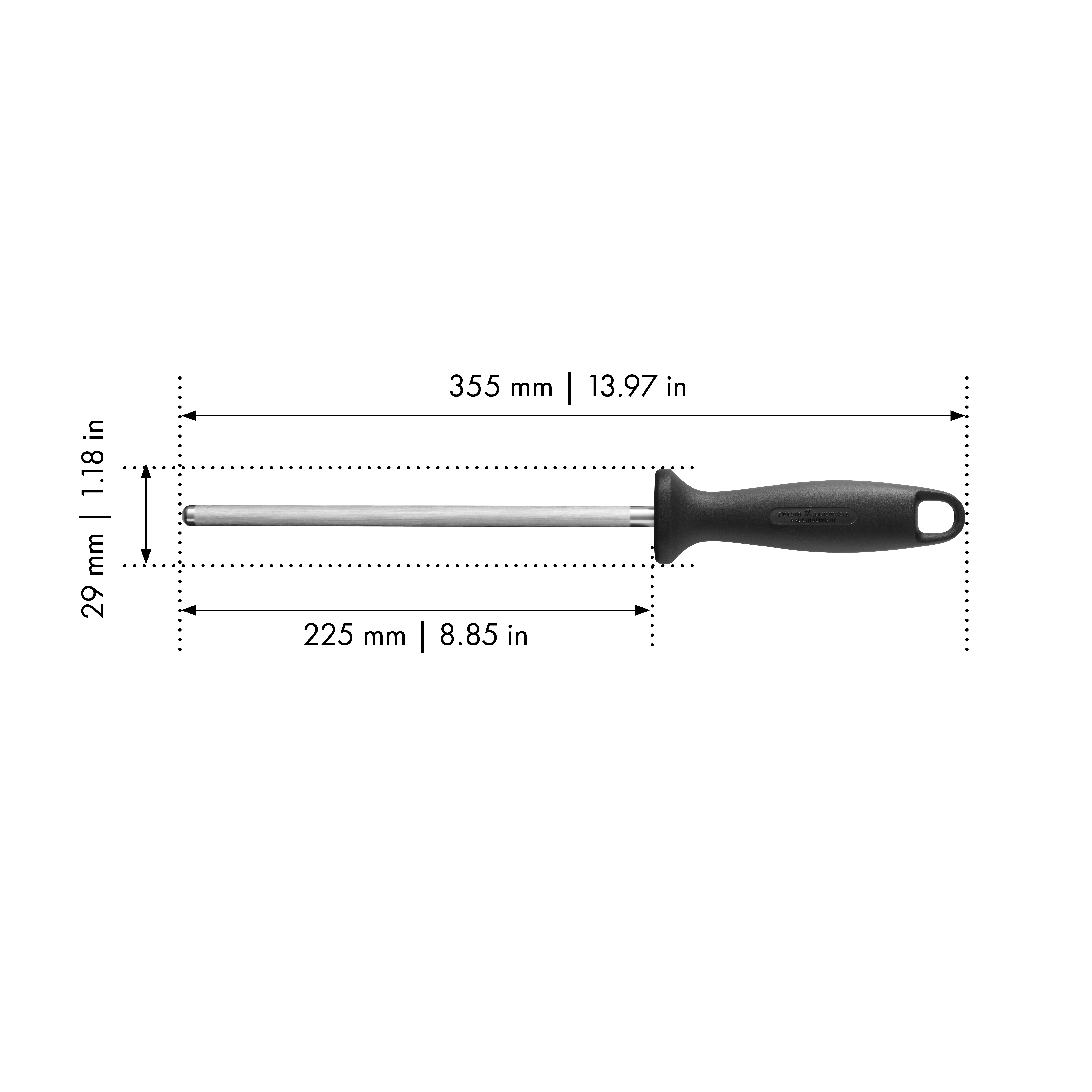 Zwilling Wetzstahl 21cm in Farbe Metallfarben/schwarz