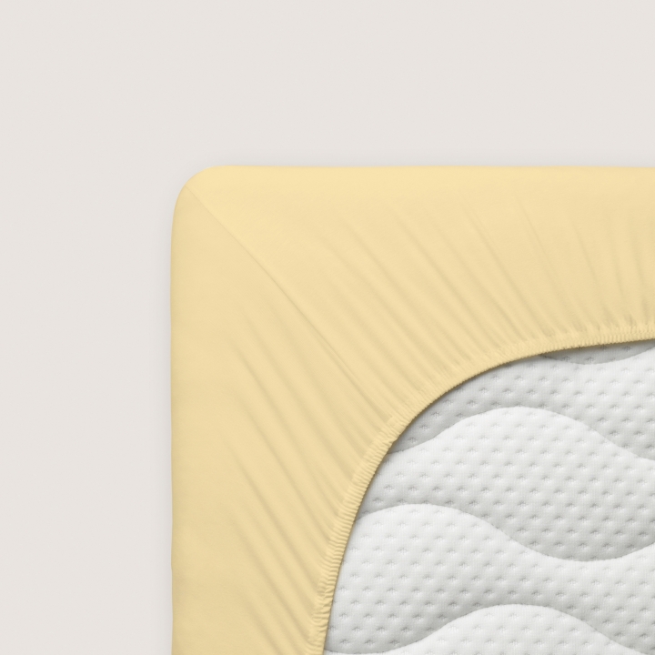 Schlafgut Pure Spannbettlaken ca. 180x200-200x220cm in Farbe Yellow Mid