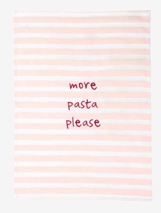 ASA Selection Geschirrtuch TEXTIL in Farbe Motiv matt, Strandtuch, Rosa Streifen, Text-Aufdruck, Wäschebeutel, Küchentuch