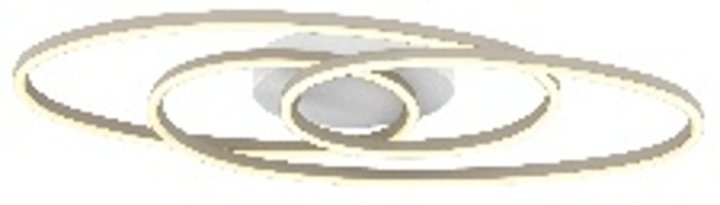Globo LED-Deckenleuchte SPIRA 1-flammig in Farbe weiß matt, sandfarben matt,, Deckenleuchte, Ringe, Metallfassung, moderne Leuchte, goldener Finish