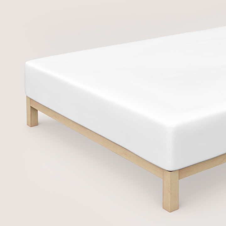 Schlafgut Pure Boxspring Spannbettlaken ca. 120x200-130x220cm in Farbe Full-White