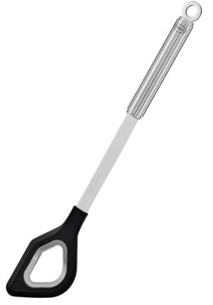 Rösle Kochlöffel mit Loch 33cm Rösle Kochlöffel mit Loch 33cm, Küchenutensil, Pfannenwender, Silikongriff, Edelstahl, Pfannenwender