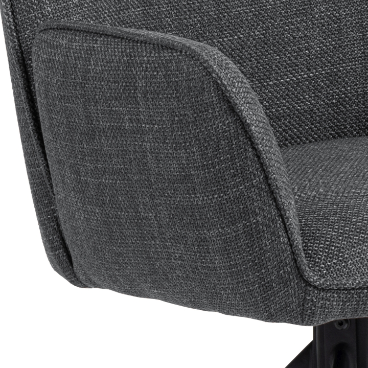 Esszimmerstuhl 4er-Set GLENDA in Stoff Basel 19 dunkelgrau, Kissen, Dekoration für Zuhause, Mobiliar, Stuhl, Handtasche