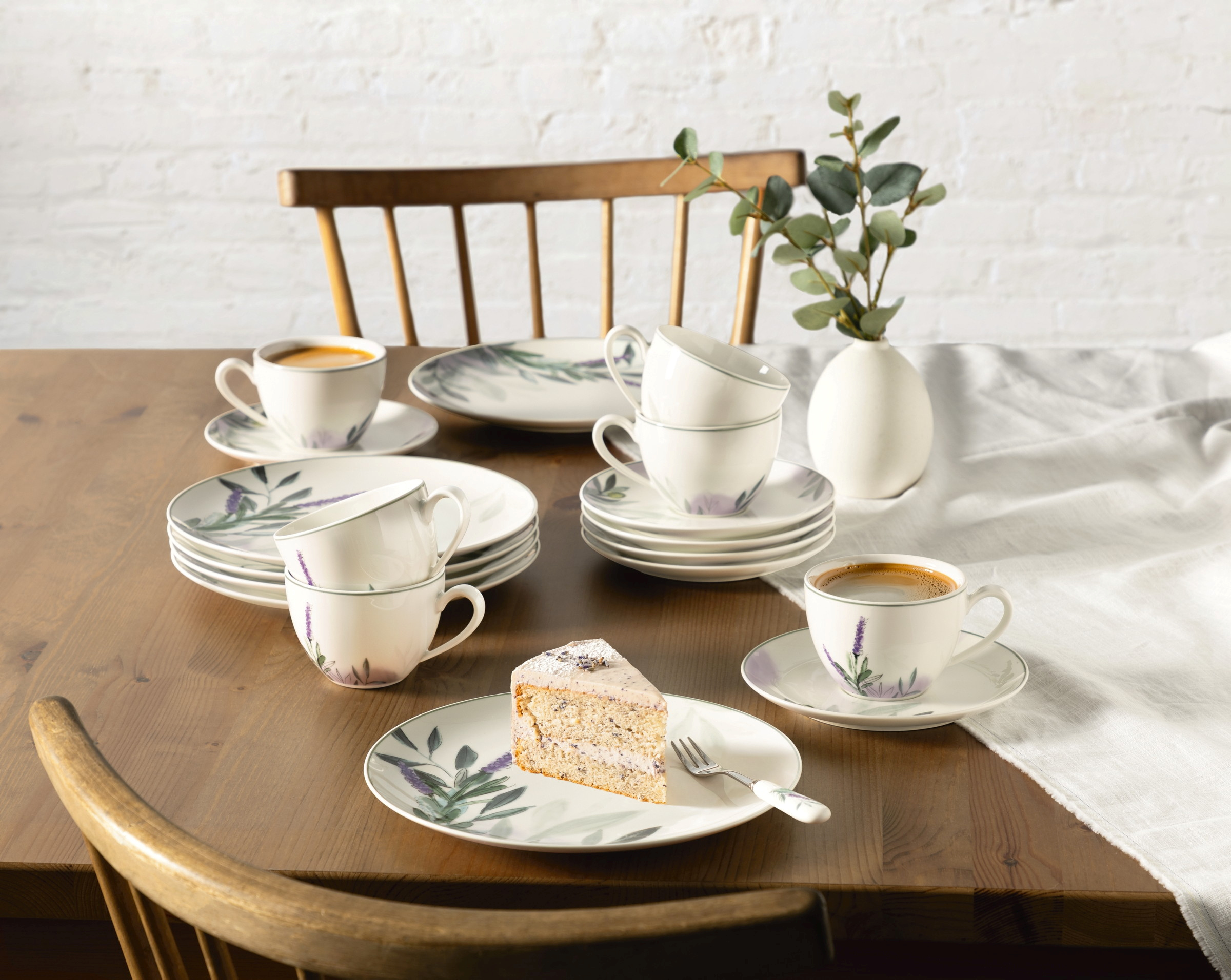 Seltmann Weiden Kaffeeservice 18-teilig Savona 65647 Provence , Geschirrset, Kaffeetassen, Teller, Teeservice, Blumenmuster