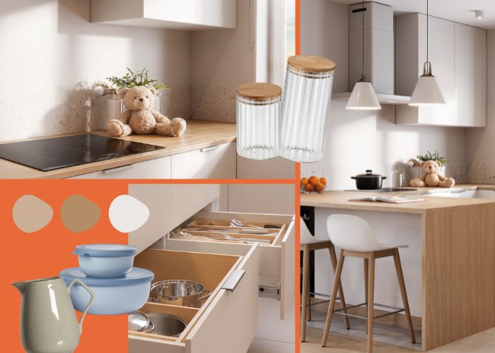 Küche, Küchenschrank, Schublade, Kaffee-Set, Tassengestell
