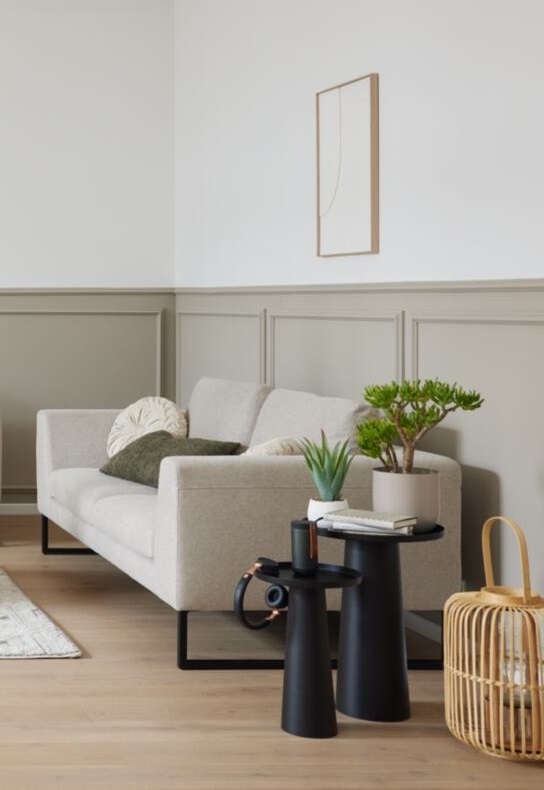 Roomio 3-Sitzer NO. 4101 in Stoff Simply Clean sand