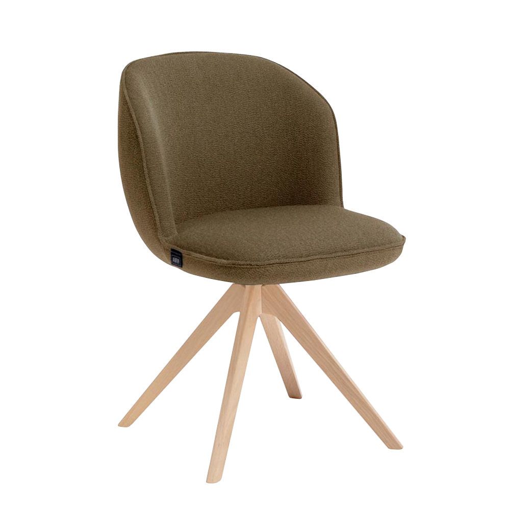 SCHÖNER WOHNEN-Kollektion Stuhl 4er-Set BOWL in Stoff Dallas Q2 forest PG.B, Stuhl, Mobiliar