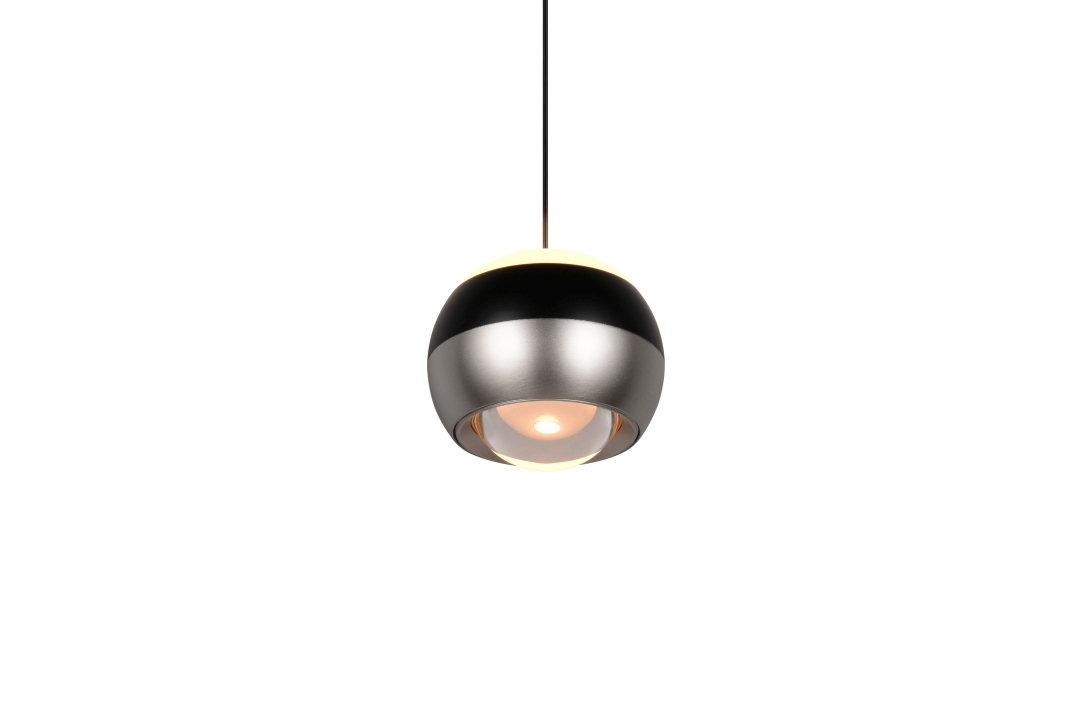 Trio Select LED-Pendelleuchte ORBIT 1-flammig in Farbe Nickel matt