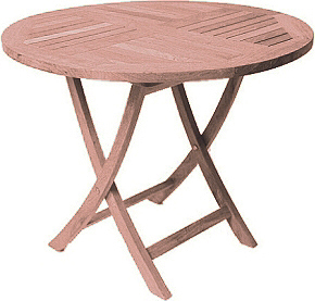 Tisch POKER Ø ca. 90cm in Teak