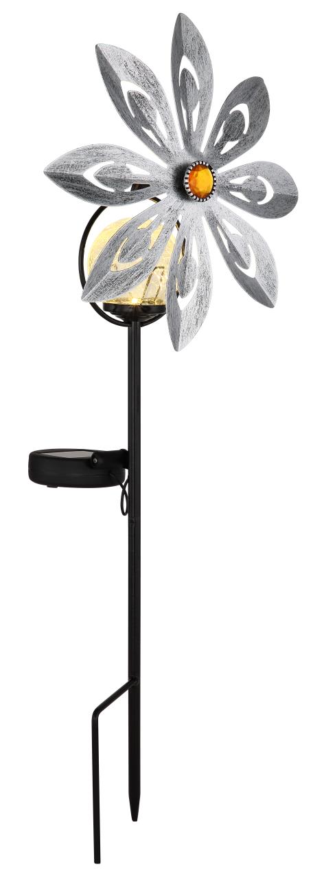 Globo LED-Solarleuchte SOLAR 1-flammig in Farbe Silbergrau, Schwarz matt